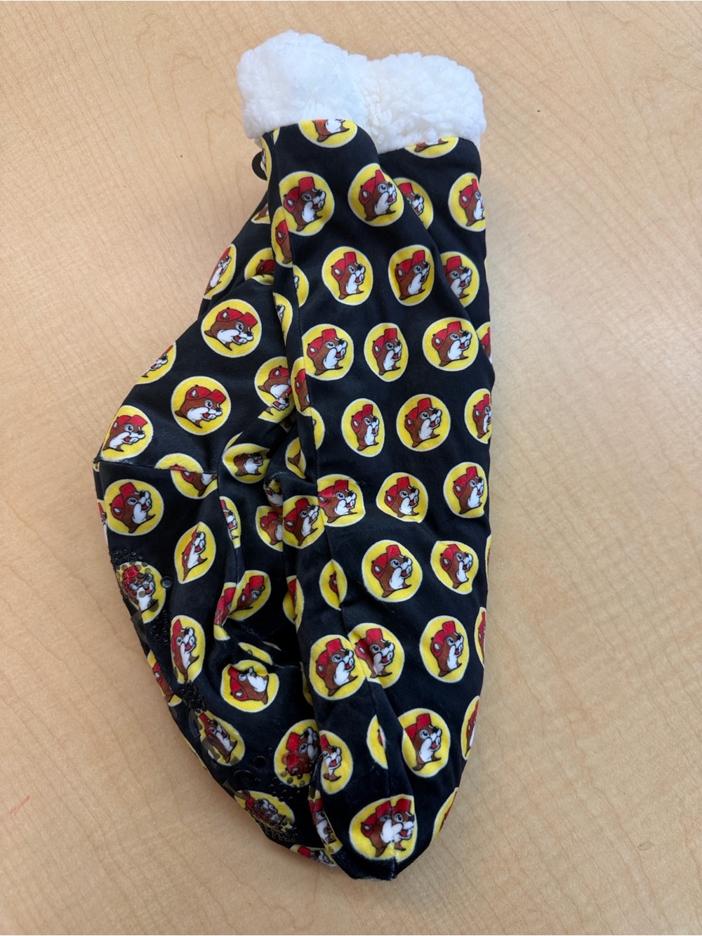 Buc-cee’s logo Sherpa gripper socks